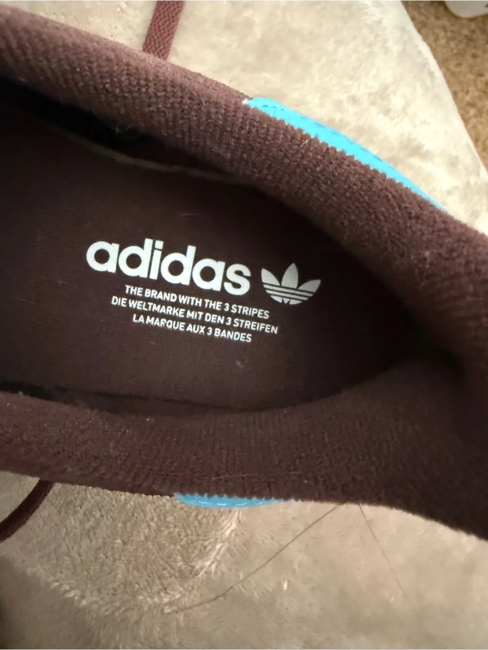 adidas brown suede